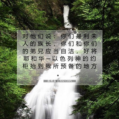 Picture 07 - 历 代 志 上 15:12 CUVS - 对 他 们 说 ： 你 们 是 利 未 人 的 - Bible Verse Picture