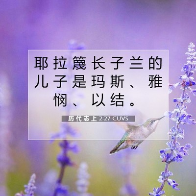 Picture 07 - 历 代 志 上 2:27 CUVS - 耶 拉 篾 长 子 兰 的 儿 子 是 玛 斯 - Bible Verse Picture