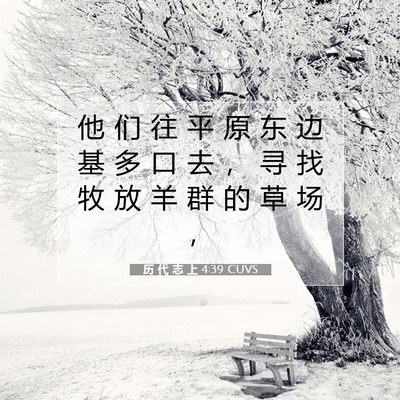 Picture 07 - 历 代 志 上 4:39 CUVS - 他 们 往 平 原 东 边 基 多 口 去 ， - Bible Verse Picture