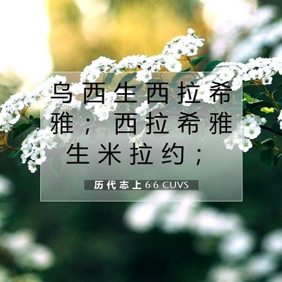 Picture 07 - 历 代 志 上 6:6 CUVS - 乌 西 生 西 拉 希 雅 ； 西 拉 希 雅 - Bible Verse Picture