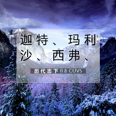 Picture 07 - 历 代 志 下 11:8 CUVS - 迦 特 、 玛 利 沙 、 西 弗 - Bible Verse Picture