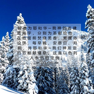 Picture 07 - 历 代 志 下 2:4 CUVS - 我 要 为 耶 和 华 ─ 我 神 的 名 建 - Bible Verse Picture