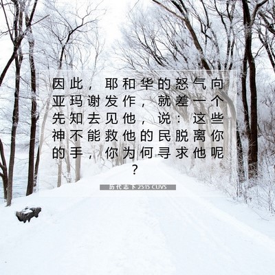 Picture 07 - 历 代 志 下 25:15 CUVS - 因 此 ， 耶 和 华 的 怒 气 向 亚 玛 - Bible Verse Picture