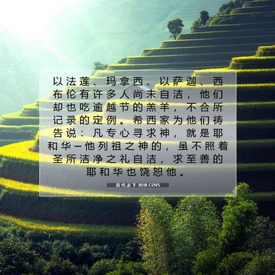 Picture 07 - 历 代 志 下 30:18 CUVS - 以 法 莲 、 玛 拿 西 、 以 萨 迦 、 - Bible Verse Picture