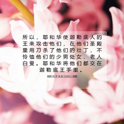 Picture 07 - 历 代 志 下 36:17 CUVS - 所 以 ， 耶 和 华 使 迦 勒 底 人 的 - Bible Verse Picture