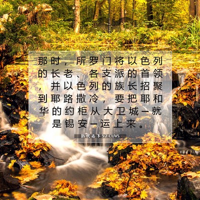 Picture 07 - 历 代 志 下 5:2 CUVS - 那 时 ， 所 罗 门 将 以 色 列 的 长 - Bible Verse Picture