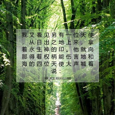 Picture 07 - 启 示 录 7:2 CUVS - 我 又 看 见 另 有 一 位 天 使 ， 从 - Bible Verse Picture