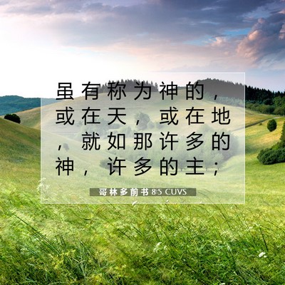 Picture 07 - 哥 林 多 前 书 8:5 CUVS - 虽 有 称 为 神 的 ， 或 在 天 ， 或 - Bible Verse Picture