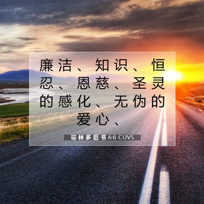 Picture 07 - 哥 林 多 后 书 6:6 CUVS - 廉 洁 、 知 识 、 恒 忍 、 恩 慈 、 - Bible Verse Picture