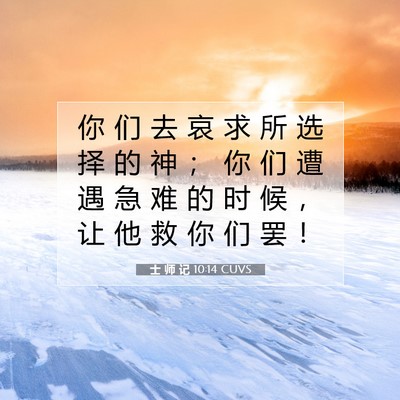 Picture 07 - 士 师 记 10:14 CUVS - 你 们 去 哀 求 所 选 择 的 神 ； 你 - Bible Verse Picture