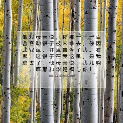 Picture 07 - 士 师 记 17:2 CUVS - 他 对 母 亲 说 ： 你 那 一 千 一 百 - Bible Verse Picture