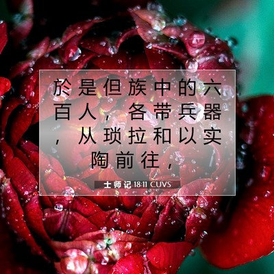 Picture 07 - 士 师 记 18:11 CUVS - 於 是 但 族 中 的 六 百 人 ， 各 带 - Bible Verse Picture