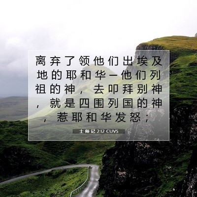 Picture 07 - 士 师 记 2:12 CUVS - 离 弃 了 领 他 们 出 埃 及 地 的 耶 - Bible Verse Picture
