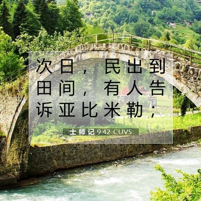 Picture 07 - 士 师 记 9:42 CUVS - 次 日 ， 民 出 到 田 间 ， 有 人 告 - Bible Verse Picture