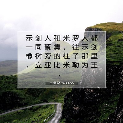Picture 07 - 士 师 记 9:6 CUVS - 示 剑 人 和 米 罗 人 都 一 同 聚 集 - Bible Verse Picture