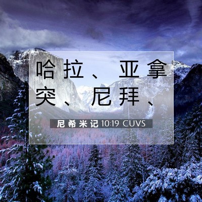 Picture 07 - 尼 希 米 记 10:19 CUVS - 哈 拉 、 亚 拿 突 、 尼 拜 - Bible Verse Picture