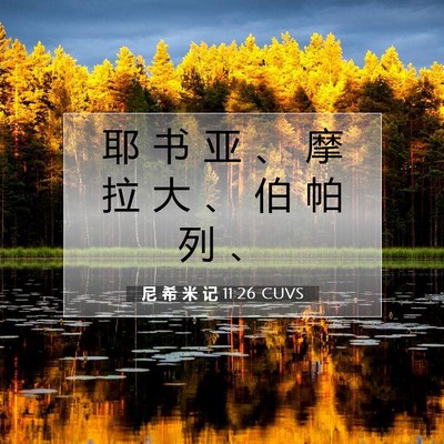 Picture 07 - 尼 希 米 记 11:26 CUVS - 耶 书 亚 、 摩 拉 大 、 伯 帕 列 - Bible Verse Picture