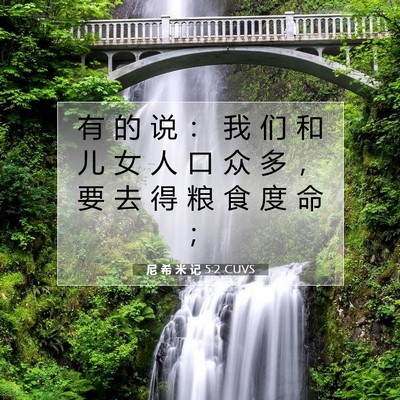 Picture 07 - 尼 希 米 记 5:2 CUVS - 有 的 说 ： 我 们 和 儿 女 人 口 众 - Bible Verse Picture