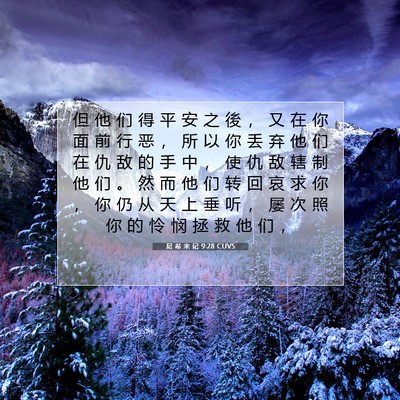 Picture 07 - 尼 希 米 记 9:28 CUVS - 但 他 们 得 平 安 之 後 ， 又 在 你 - Bible Verse Picture