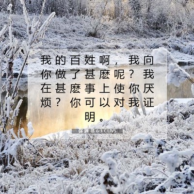 Picture 07 - 弥 迦 书 6:3 CUVS - 我 的 百 姓 啊 ， 我 向 你 做 了 甚 - Bible Verse Picture