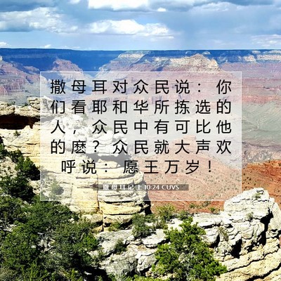 Picture 07 - 撒 母 耳 记 上 10:24 CUVS - 撒 母 耳 对 众 民 说 ： 你 们 看 耶 - Bible Verse Picture
