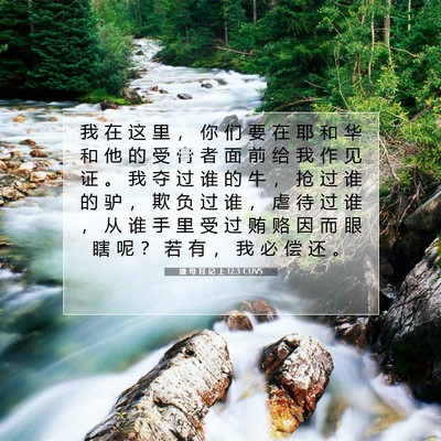 Picture 07 - 撒 母 耳 记 上 12:3 CUVS - 我 在 这 里 ， 你 们 要 在 耶 和 华 - Bible Verse Picture
