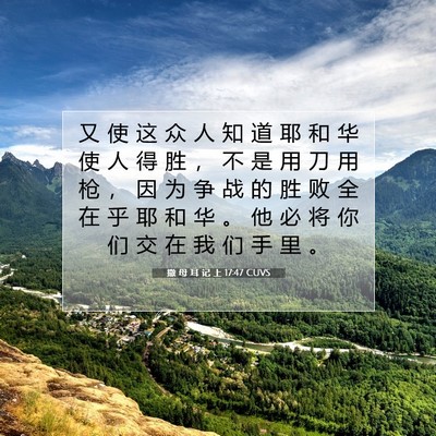 Picture 07 - 撒 母 耳 记 上 17:47 CUVS - 又 使 这 众 人 知 道 耶 和 华 使 人 - Bible Verse Picture