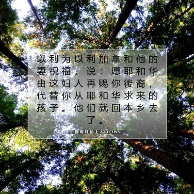 Picture 07 - 撒 母 耳 记 上 2:20 CUVS - 以 利 为 以 利 加 拿 和 他 的 妻 祝 - Bible Verse Picture