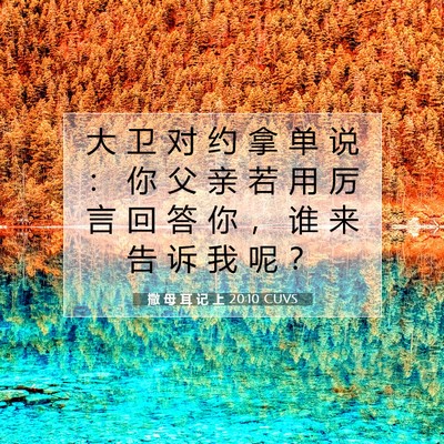 Picture 07 - 撒 母 耳 记 上 20:10 CUVS - 大 卫 对 约 拿 单 说 ： 你 父 亲 若 - Bible Verse Picture