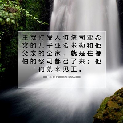 Picture 07 - 撒 母 耳 记 上 22:11 CUVS - 王 就 打 发 人 将 祭 司 亚 希 突 的 - Bible Verse Picture
