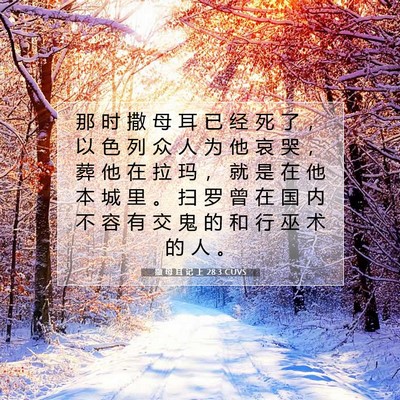 Picture 07 - 撒 母 耳 记 上 28:3 CUVS - 那 时 撒 母 耳 已 经 死 了 ， 以 色 - Bible Verse Picture