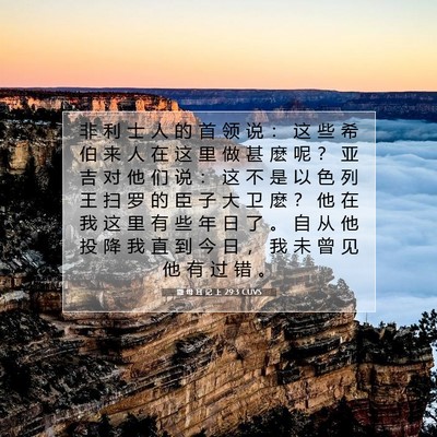 Picture 07 - 撒 母 耳 记 上 29:3 CUVS - 非 利 士 人 的 首 领 说 ： 这 些 希 - Bible Verse Picture