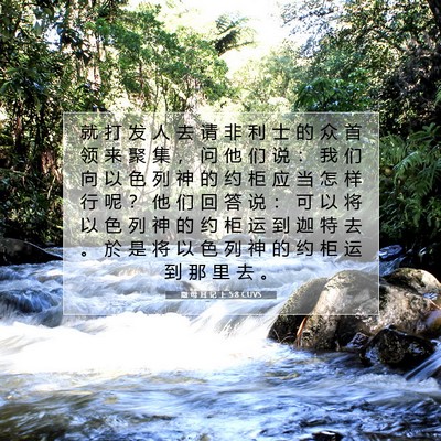 Picture 07 - 撒 母 耳 记 上 5:8 CUVS - 就 打 发 人 去 请 非 利 士 的 众 首 - Bible Verse Picture