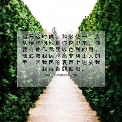Picture 07 - 撒 母 耳 记 上 9:16 CUVS - 明 日 这 时 候 ， 我 必 使 一 个 人 - Bible Verse Picture
