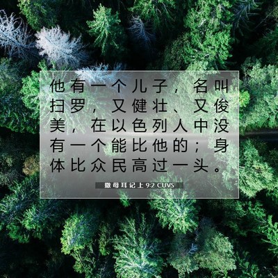 Picture 07 - 撒 母 耳 记 上 9:2 CUVS - 他 有 一 个 儿 子 ， 名 叫 扫 罗 ， - Bible Verse Picture