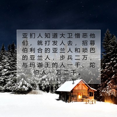 Picture 07 - 撒 母 耳 记 下 10:6 CUVS - 亚 扪 人 知 道 大 卫 憎 恶 他 们 ， - Bible Verse Picture