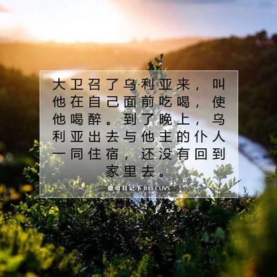 Picture 07 - 撒 母 耳 记 下 11:13 CUVS - 大 卫 召 了 乌 利 亚 来 ， 叫 他 在 - Bible Verse Picture