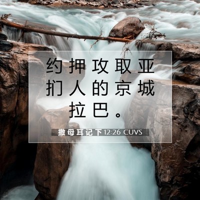 Picture 07 - 撒 母 耳 记 下 12:26 CUVS - 约 押 攻 取 亚 扪 人 的 京 城 拉 巴 - Bible Verse Picture