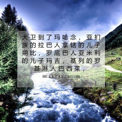 Picture 07 - 撒 母 耳 记 下 17:27 CUVS - 大 卫 到 了 玛 哈 念 ， 亚 扪 族 的 - Bible Verse Picture