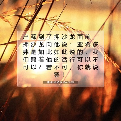 Picture 07 - 撒 母 耳 记 下 17:6 CUVS - 户 筛 到 了 押 沙 龙 面 前 ， 押 沙 - Bible Verse Picture