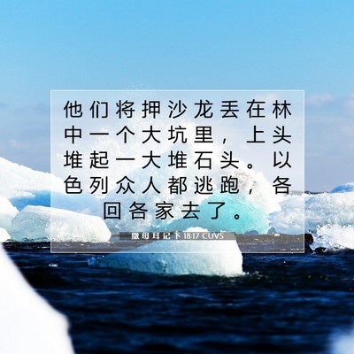 Picture 07 - 撒 母 耳 记 下 18:17 CUVS - 他 们 将 押 沙 龙 丢 在 林 中 一 个 - Bible Verse Picture