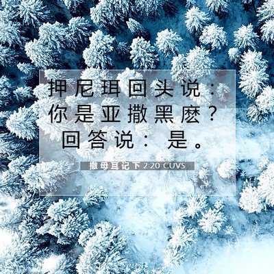 Picture 07 - 撒 母 耳 记 下 2:20 CUVS - 押 尼 珥 回 头 说 ： 你 是 亚 撒 黑 - Bible Verse Picture