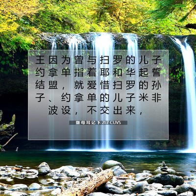 Picture 07 - 撒 母 耳 记 下 21:7 CUVS - 王 因 为 曾 与 扫 罗 的 儿 子 约 拿 - Bible Verse Picture