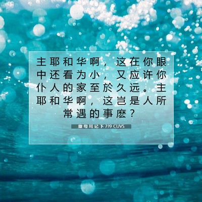 Picture 07 - 撒 母 耳 记 下 7:19 CUVS - 主 耶 和 华 啊 ， 这 在 你 眼 中 还 - Bible Verse Picture
