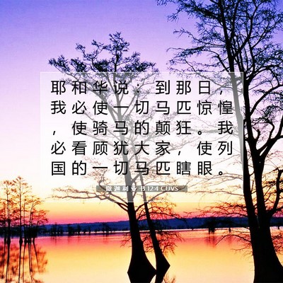 Picture 07 - 撒 迦 利 亚 书 12:4 CUVS - 耶 和 华 说 ： 到 那 日 ， 我 必 使 - Bible Verse Picture