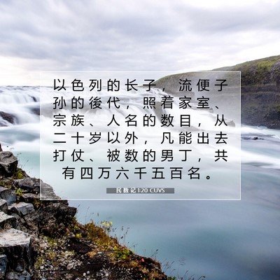 Picture 07 - 民 数 记 1:20 CUVS - 以 色 列 的 长 子 ， 流 便 子 孙 的 - Bible Verse Picture