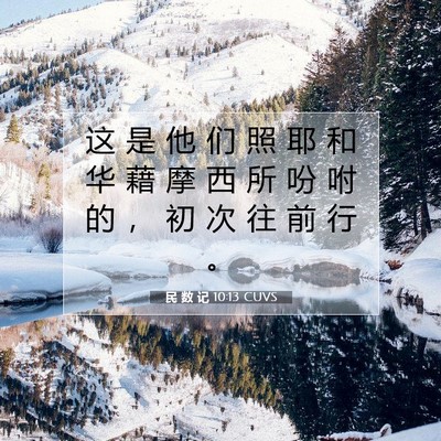 Picture 07 - 民 数 记 10:13 CUVS - 这 是 他 们 照 耶 和 华 藉 摩 西 所 - Bible Verse Picture
