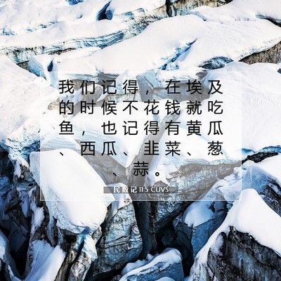 Picture 07 - 民 数 记 11:5 CUVS - 我 们 记 得 ， 在 埃 及 的 时 候 不 - Bible Verse Picture