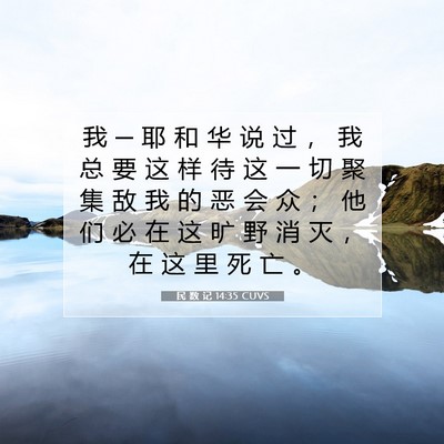 Picture 07 - 民 数 记 14:35 CUVS - 我 ─ 耶 和 华 说 过 ， 我 总 要 这 - Bible Verse Picture