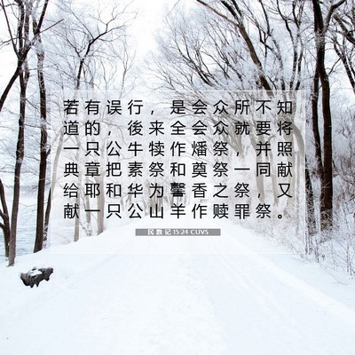 Picture 07 - 民 数 记 15:24 CUVS - 若 有 误 行 ， 是 会 众 所 不 知 道 - Bible Verse Picture